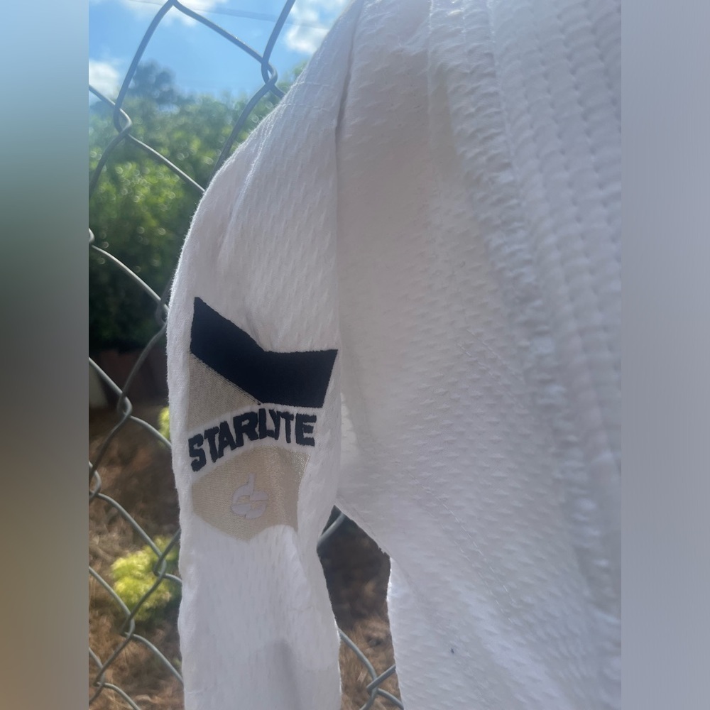 HYPERFLY Jiu Jitsu Junior kids sz 0 New Junior Starlyte White Black w/ backpack - Picture 5 of 12